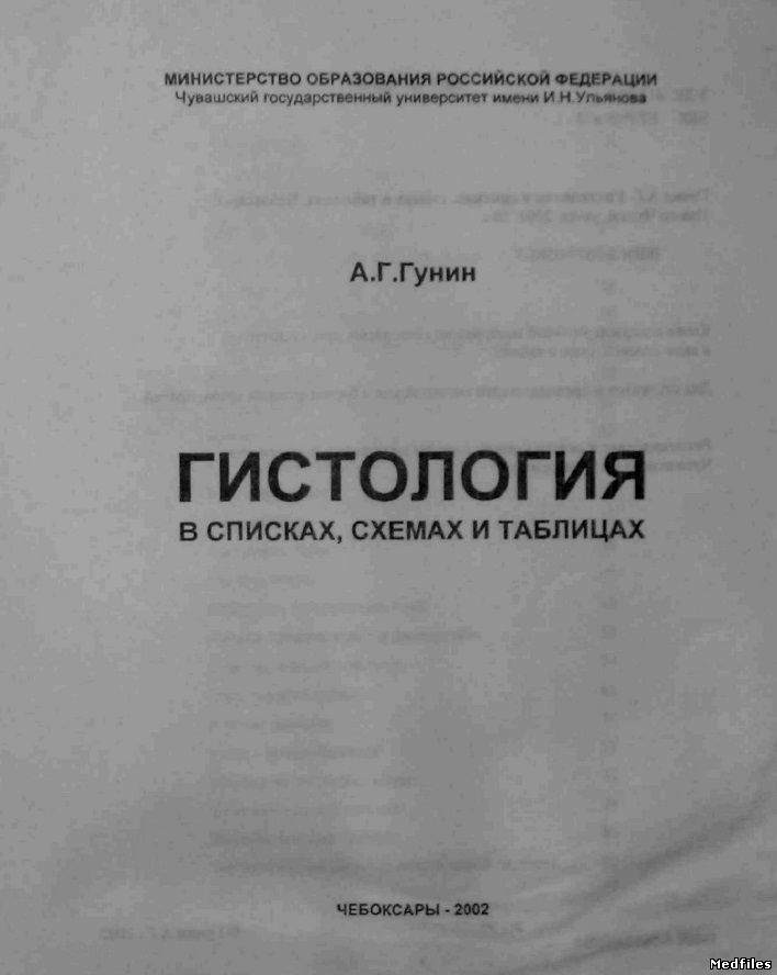 гунин-гистология в таблицах и схемах